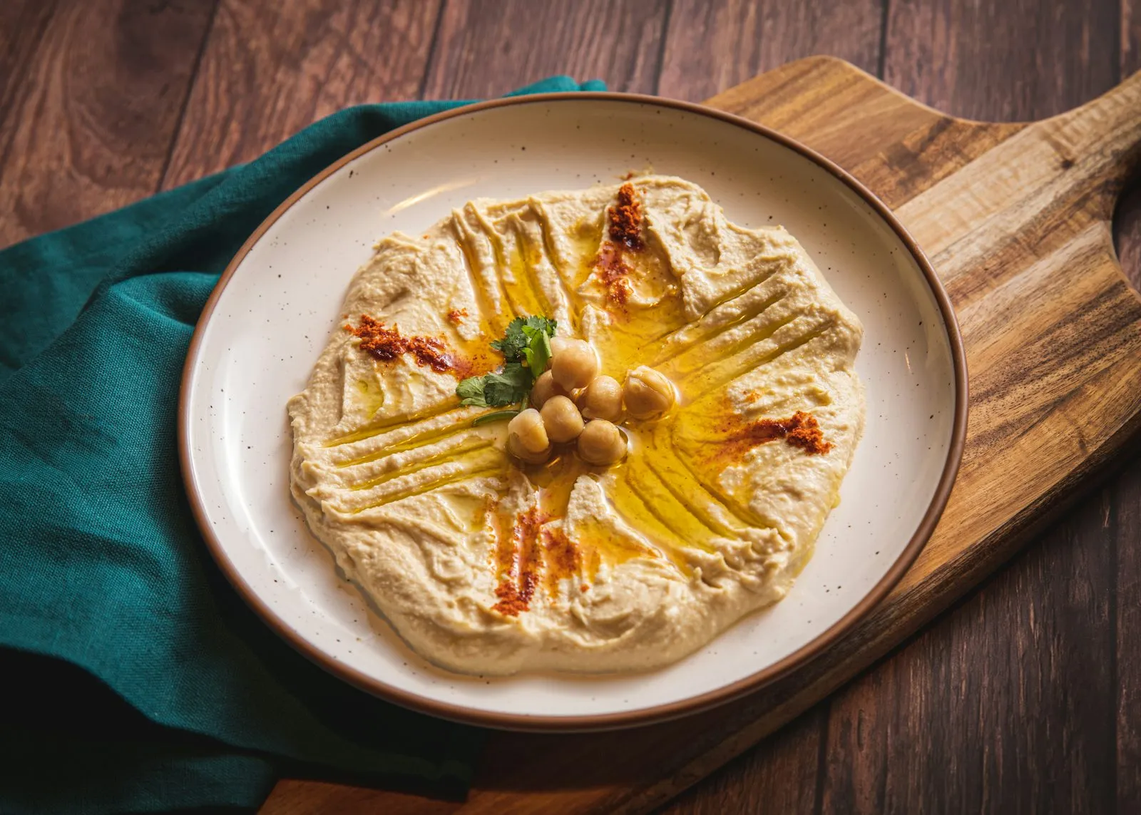 Houmous et pain pita